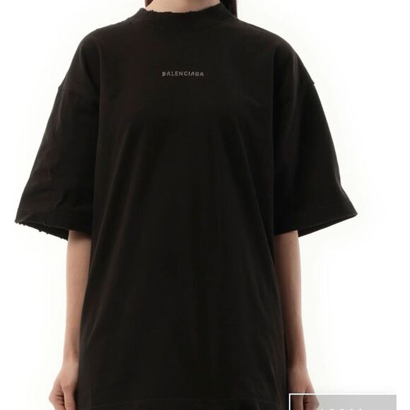 BALENCIAGA unisex black distress shirt size m - Picture 14 of 14